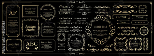 エレガントなフレームデザインセット