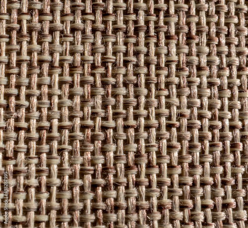 textura de tejido, tapete textil entrelazado café