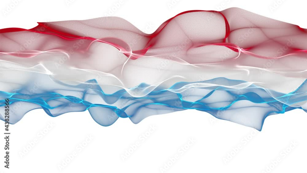 Fantastic Dutch color wave animation in slow motion for sporting events and space for text, 4096x2304 loop 4K