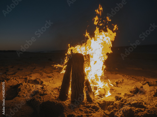 fire on the beach
