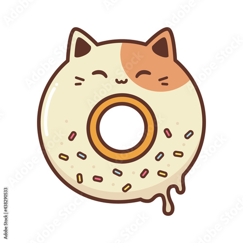 cute doughnut in cat shape