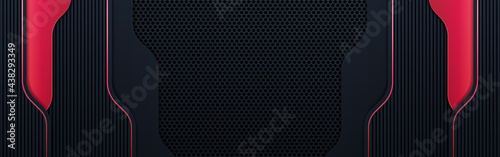 Abstract red technology modern background design.