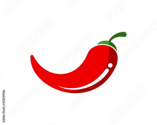 Simple and hot chili in red colors