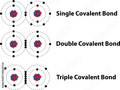 Covalent bonds [Single, double, triple] photo