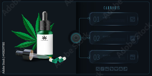 Vector and Illustration, Health benefits oil, medicine for medical use.