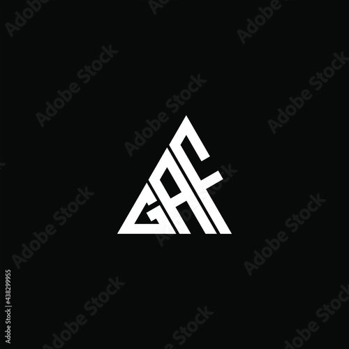 G A F letter logo abstract creative design. G A F unique design