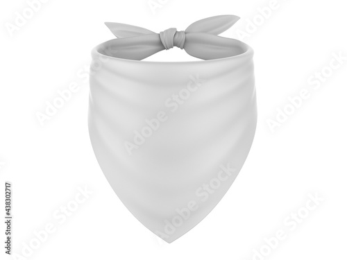 Canvas Print Blank pet bandana mockup template, 3d render illustration.