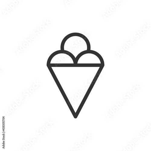 Ice cream thin line icon.