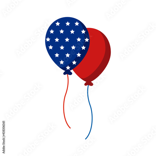 usa flag balloons helium