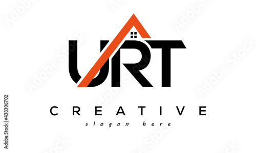 initial URT letters real estate construction logo vector photo