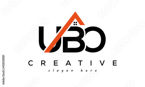 initial UBO letters real estate construction logo vector photo