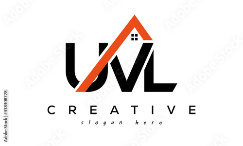 initial UVL letters real estate construction logo vector photo