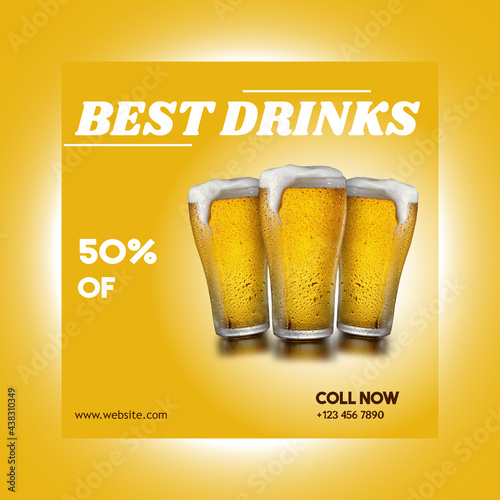 beer post design and ads design