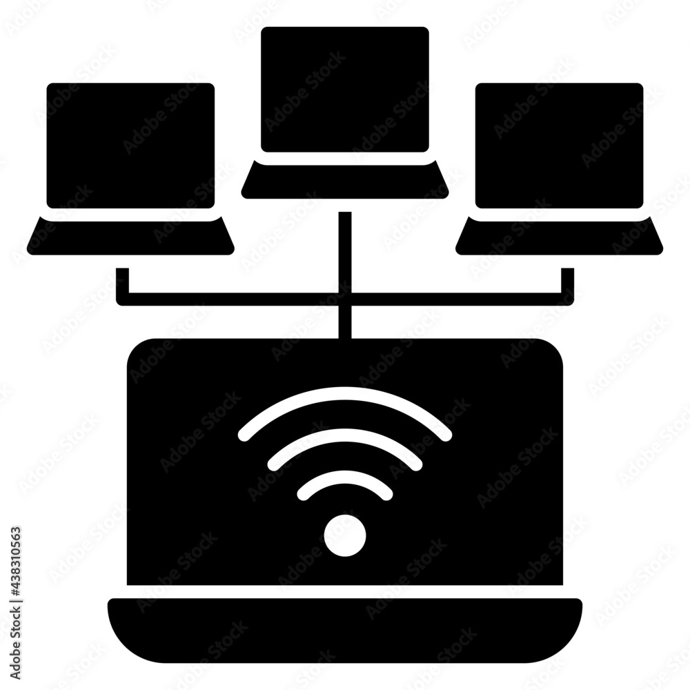 A trendy design icon of wifi network A trendy design icon of wifi network