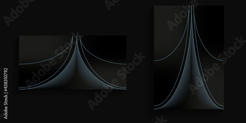 illustration of a curtain with spotlight