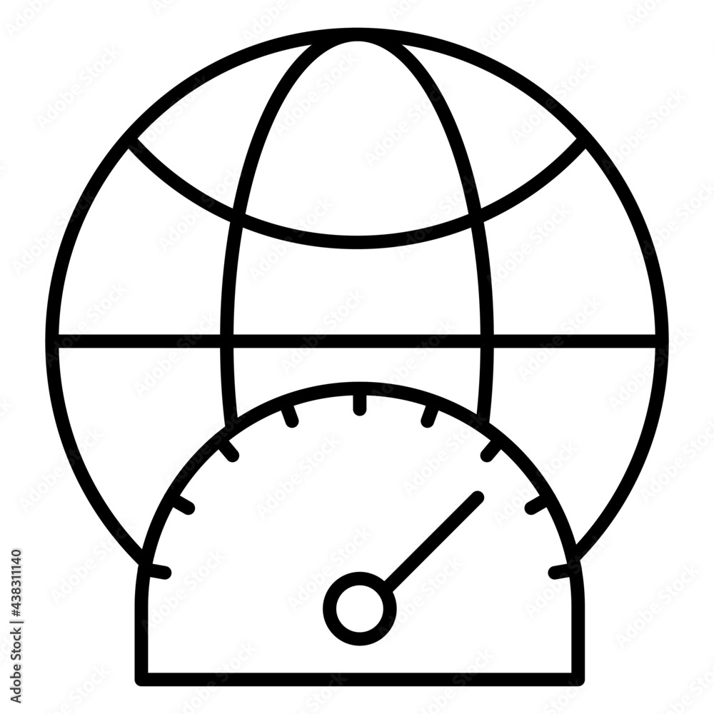 A flat design, icon of internet speed test A flat design, icon of internet speed test