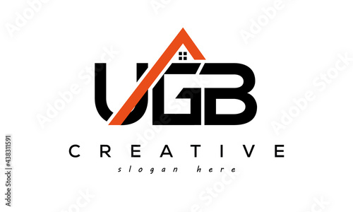 initial UGB letters real estate construction logo vector photo