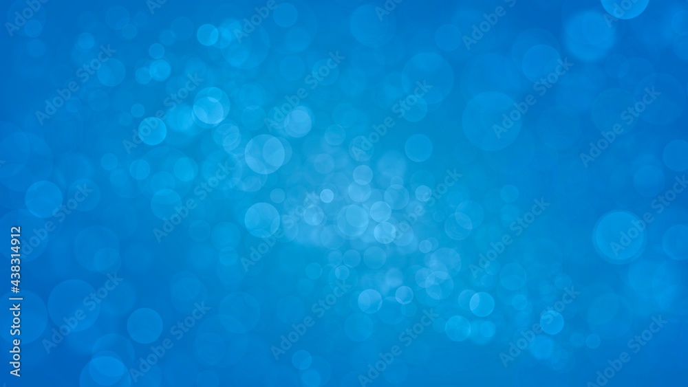 Abstract blue light bokeh background.