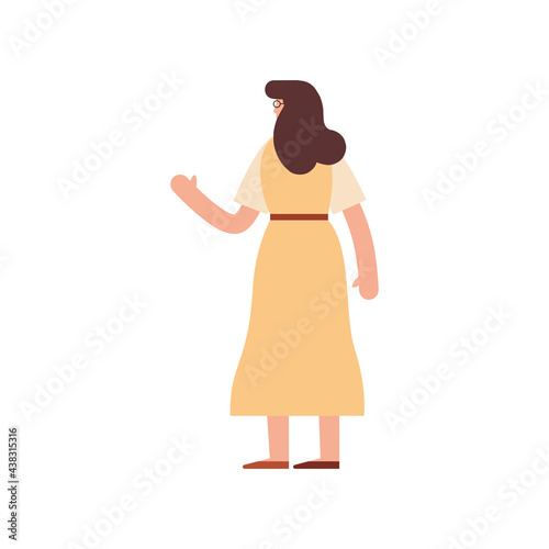 woman standing character
