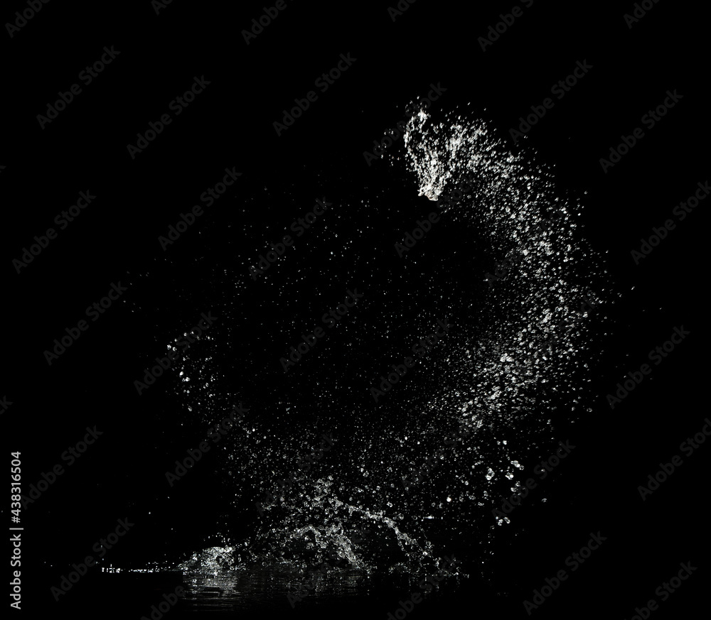 water splash on black background water splash on black background