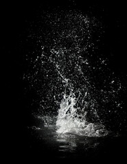 water splash on black background