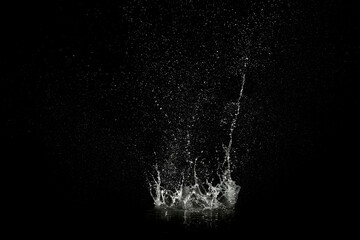 water splash on black background