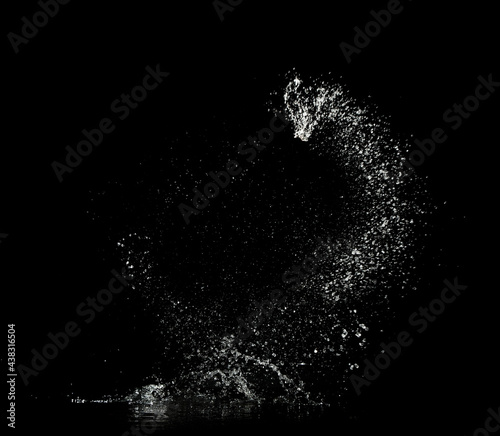 water splash on black background