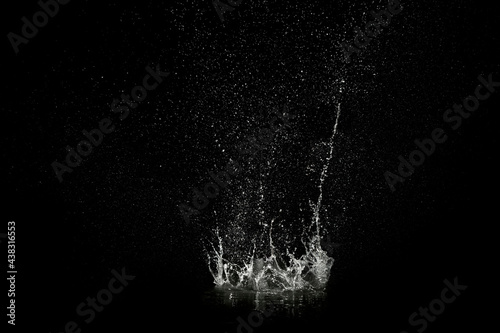 water splash on black background