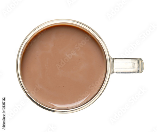 Overhead view of hot chocol...