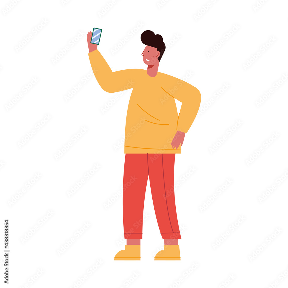 man taking a selfie