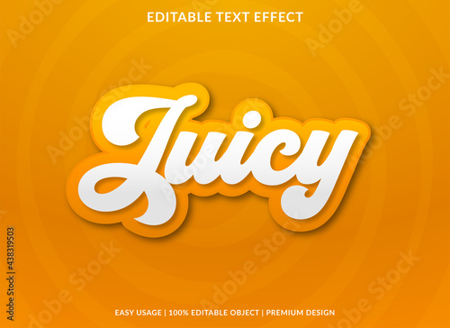 juicy text effect template with abstract style use for business logo and brand photo