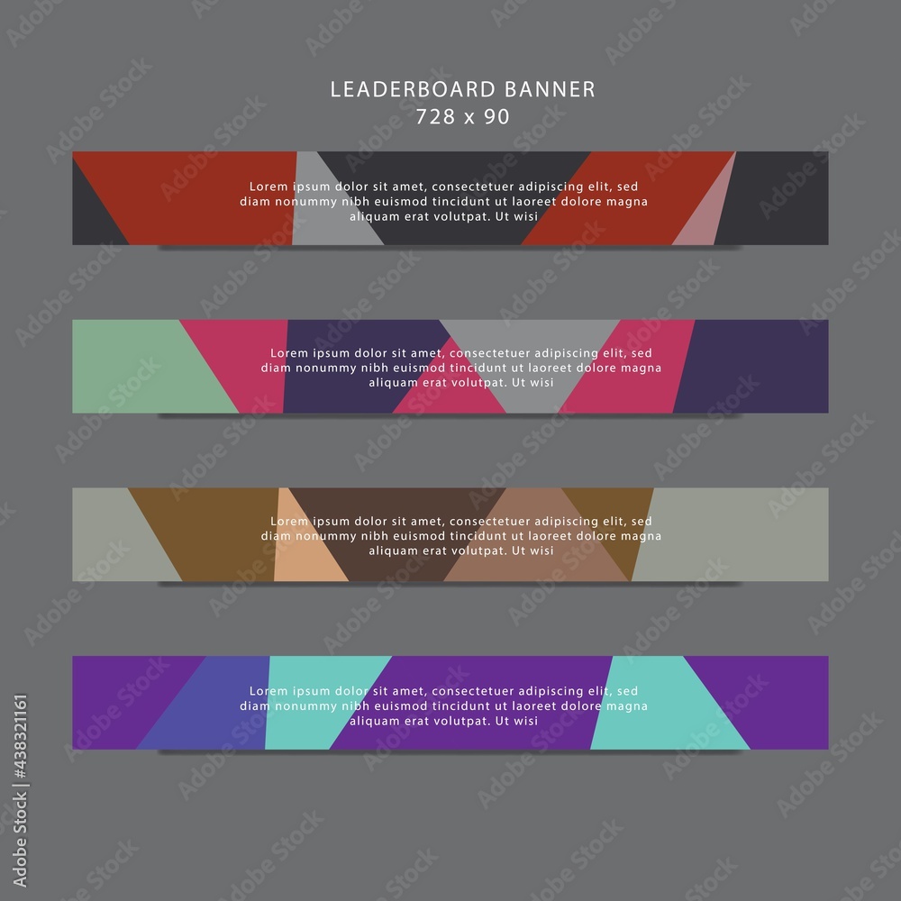 leaderboard banner template design. abstract modern website banner. 
