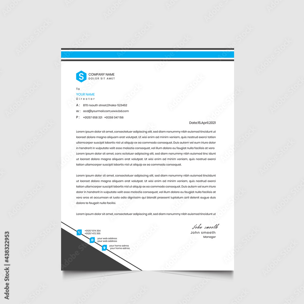 Obraz premium letterhead template design