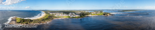 Aerial panoramic view of Yamba, a tourist destination in northern New South Wales, Australia © Michael Evans