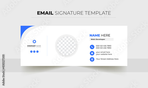 Email signature vector templates, Trendy email signature, Modern Professional awesome unique Corporate custom beautiful personal Office Email signature design template set with the layout,