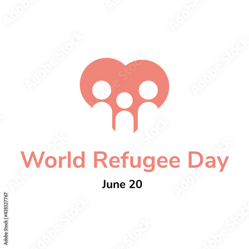 Vector illustration for World Refugee Day social media post and poster template