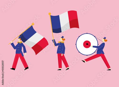 three french marching band photo