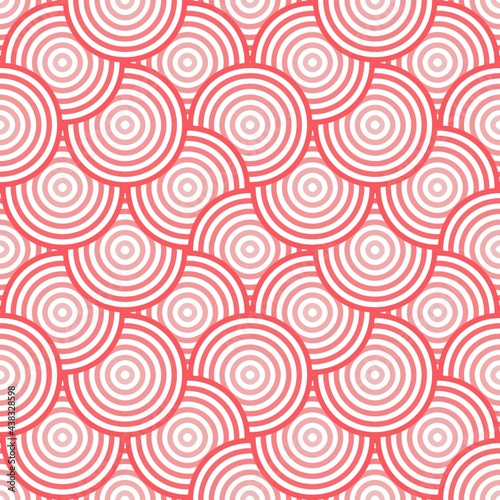 Wallpaper Mural Spiral circle illusion pattern in red Torontodigital.ca