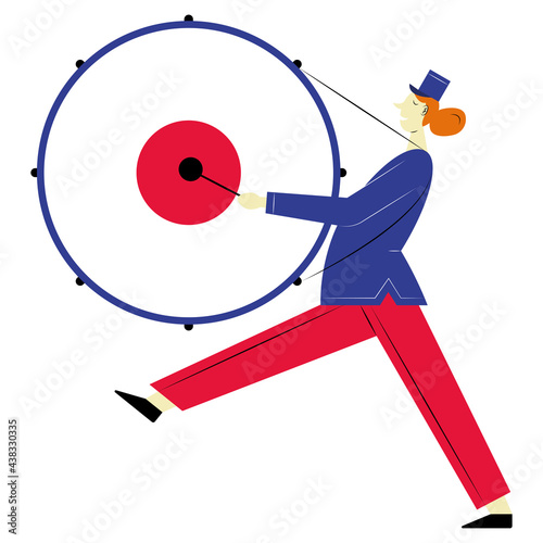 female drumer marching band