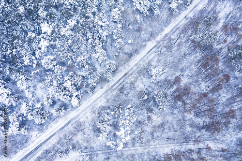 Snow scene of Beishan Park, Jilin, China photo