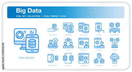 Big Data icon set