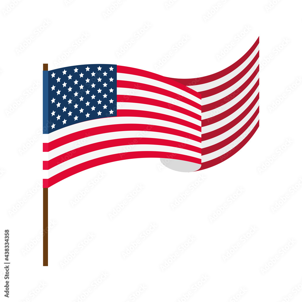 Fototapeta premium usa flag waving