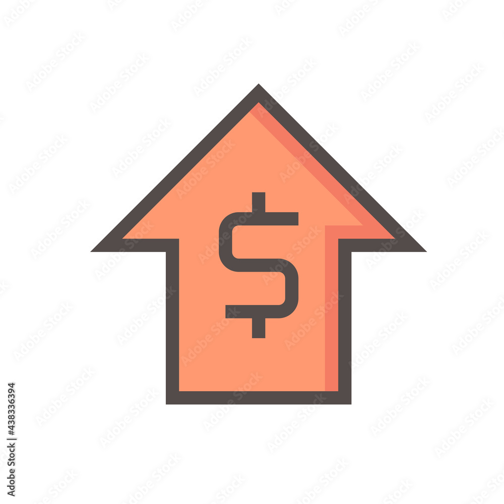 Money value increase vector design. That icon, sign or symbol of dollar and big rise up arrow for business, economy and finance concept to growth of profit, data, market price or income. 48x48 pixel.
Money value increase vector design. That icon, sign or symbol of dollar and big rise up arrow for business, economy and finance concept to growth of profit, data, market price or income. 48x48 pixel.