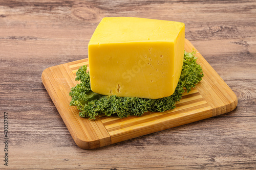 Yellow tilsiter cheese dairy product photo