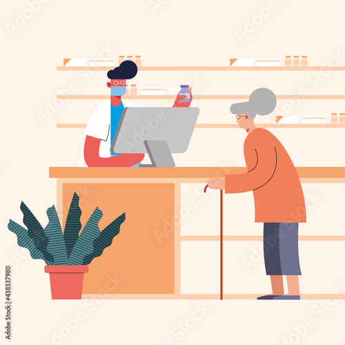 grandma in Pharmacy