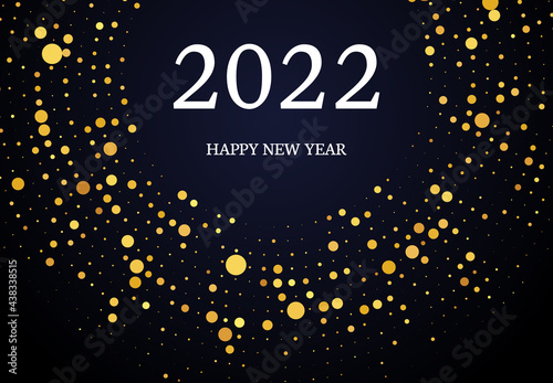 Wallpaper Mural 2022 Happy New Year of gold glitter pattern Torontodigital.ca