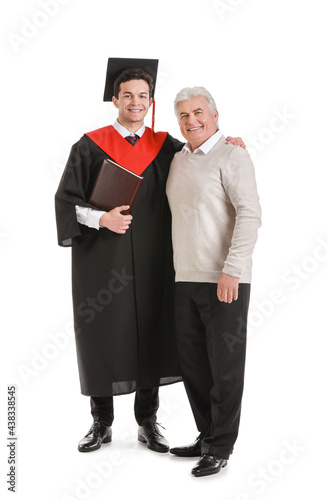 Happy male graduation stude...