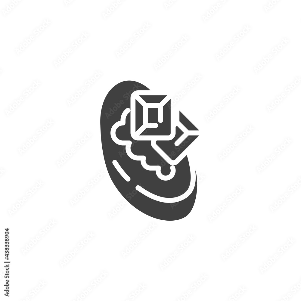 Chocolate cake vector icon Chocolate cake vector icon