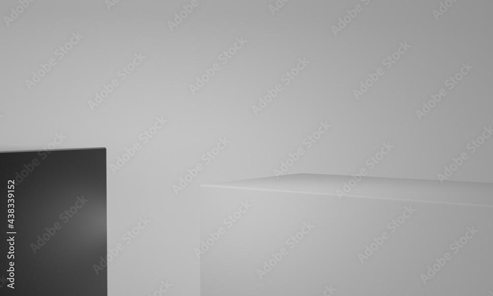 Obraz premium Minimal geometry Abstract shape mock up for product display on background, 3D Render