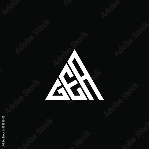 G E A letter logo abstract creative design. G E A unique design